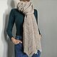 Knitted scarf-stole 'light gray/light beige melange'. Scarves. Orlova A. Online shopping on My Livemaster.  Фото №2