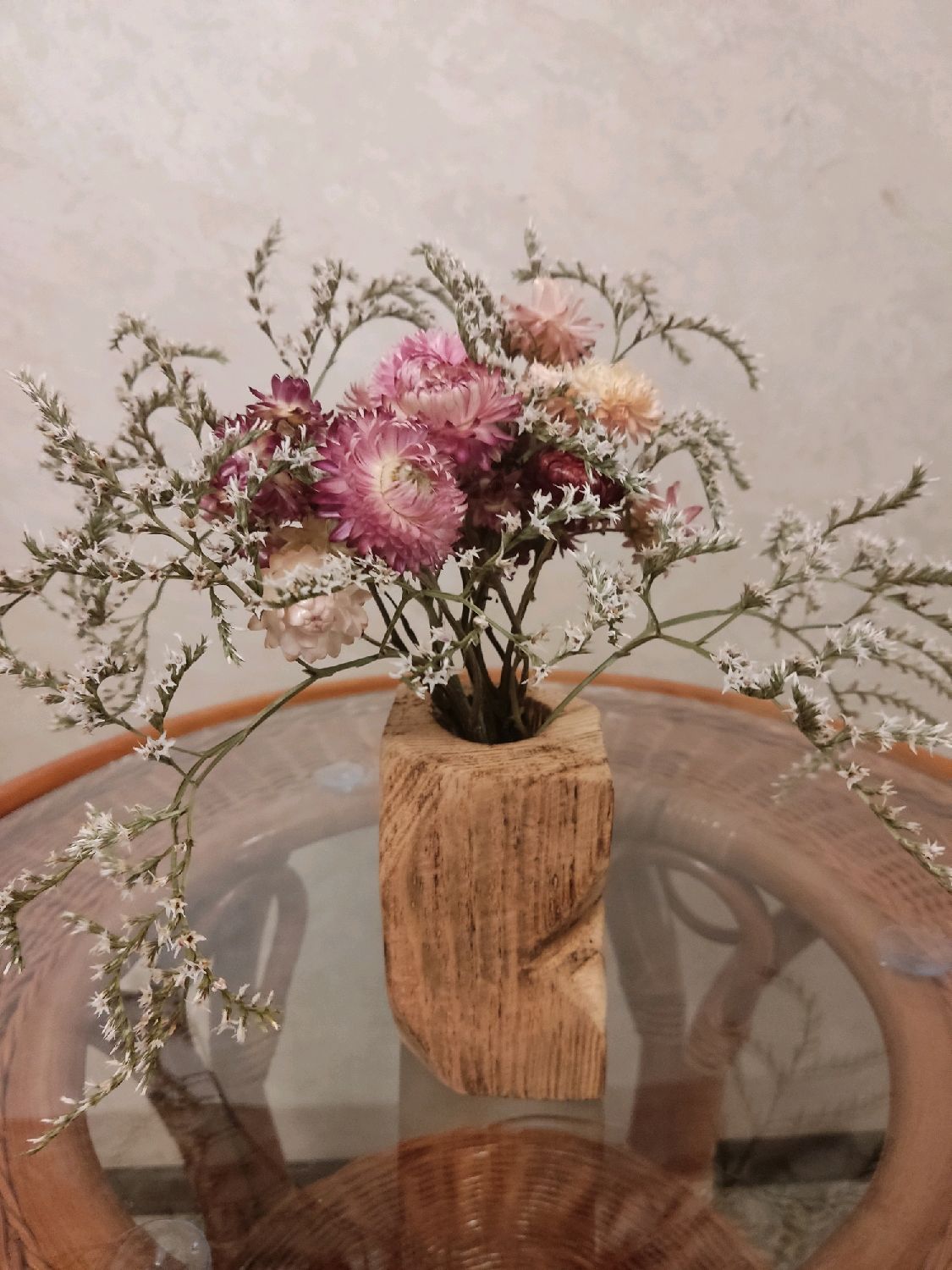 Букет из сухоцветов 3 с деревянной подставкой в интернет-магазине ...