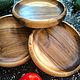 Деревянная тарелка 22 см из ореха. Тарелки. Wood apple decor. Интернет-магазин Ярмарка Мастеров.  Фото №2