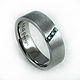 Titanium ring with emeralds, Rings, Moscow,  Фото №1