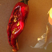 Украшения ручной работы. Ярмарка Мастеров - ручная работа Colgante de verano de Fuego con Chile rojo. Handmade.