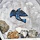 Заказать Брошь из полимерной глины СИНЯЯ ПТИЦА. АРТ_БАРСУК. Ярмарка Мастеров. . Брошь-булавка Фото №3