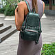 Backpack made of Python skin of pearl-green color. Backpacks. exotiqpython. My Livemaster. Фото №4