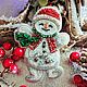 Brooch-pin: Cheerful snowman. Brooches. vasilena1970. My Livemaster. Фото №5