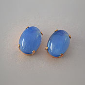 Материалы для творчества handmade. Livemaster - original item Vintage rhinestones 14h10 mm color Blue Opal. Handmade.