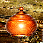 Посуда handmade. Livemaster - original item A pot-barrel with a lid made of natural cedar. K30. Handmade.