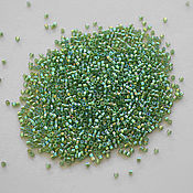 Материалы для творчества handmade. Livemaster - original item Japanese beads Delica 15/0 Transparent Green AB, 5 gr. Handmade.