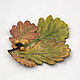 Autumn oak plate 15cm. Plates. Elena Zaychenko - Lenzay Ceramics. My Livemaster. Фото №5