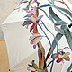 Зонт трость с ручной росписью "Орхидея Дендробиум", Зонты, Санкт-Петербург,  Фото №1