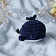 Whale knitted dark blue, Amigurumi dolls and toys, Lipetsk,  Фото №1