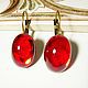 Earrings made of Czech glass red. Earrings. Lepushkin larchik. Online shopping on My Livemaster.  Фото №2