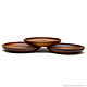 Order Set of wooden plates made of cedar 3 pcs. 19,5 cm TN38. ART OF SIBERIA. Livemaster. . Plates Фото №3