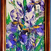 Картины и панно handmade. Livemaster - original item Oil painting flowers in a frame 