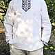 Order Russian shirt 'Radomir' with blue embroidery. KubanLad. Livemaster. . People\\\'s shirts Фото №3