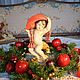 Angel in red hat 'Cardinal' Tree. Tyrol. Vintage interior. Imperia. My Livemaster. Фото №5