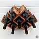 Wine shelf 'honeycomb lite' for 8 bottles in the firing. Stand for bottles and glasses. Color Wood. Online shopping on My Livemaster.  Фото №2