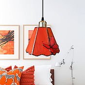 Для дома и интерьера handmade. Livemaster - original item Hanging lamp Bell with butterflies. Handmade.