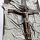 Order 3D Genuine leather painting 'The Crucifixion of Eve'. newandw. Livemaster. . Pictures Фото №3