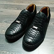 Обувь ручной работы handmade. Livemaster - original item Sneakers made of genuine Python leather and natural suede!. Handmade.