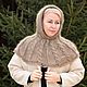 Bonnets: Fashionable cowl-shirt front downy knitted. Hood. Down shop (TeploPuha34). My Livemaster. Фото №5