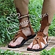 Sandals is sitting on the leg and fastened with a convenient zipper closure and straps. \r\n IN STOCK 39-40!
