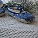 Валяные тапочки "Bright ribbons: sapphire". Тапочки. Toronto Wool House. Интернет-магазин Ярмарка Мастеров.  Фото №2