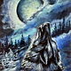 Painting Night landscape Wolf Moon oil Painting Night song of the Wolf, Pictures, Moscow,  Фото №1