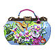 Bag with frame lock 'Flower mood'. Valise. Pelle Volare. My Livemaster. Фото №4
