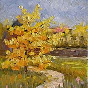 Картины и панно handmade. Livemaster - original item Oil painting: Autumn in the garden. Handmade.