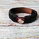 Leather bracelet Weaving and embossing. Cuff bracelet. Tatiana (Leather bracelets). My Livemaster. Фото №4