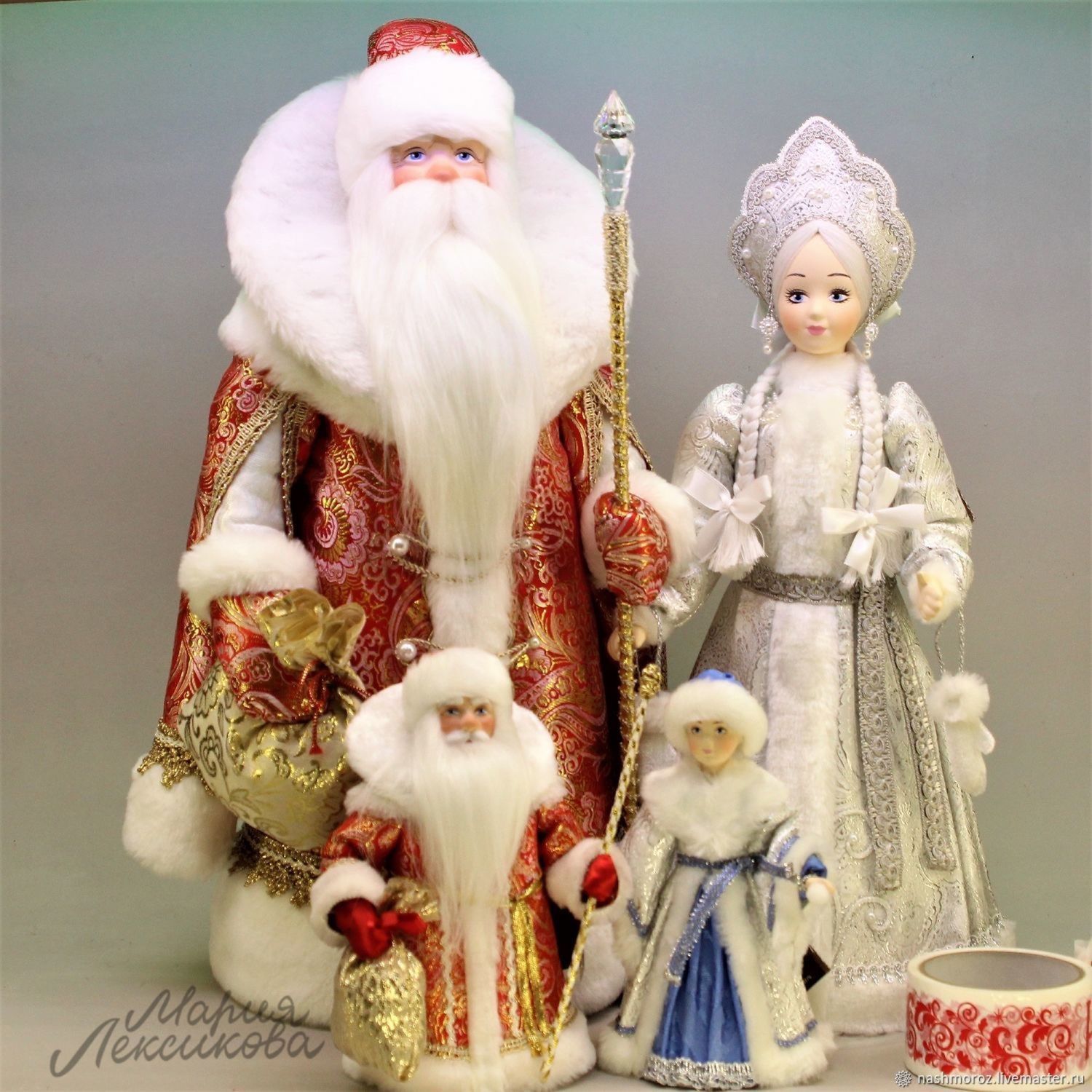 Рукодельная фигура Деда Мороза и Снегурочки под елку - это настоящий символ праздника, который перенесет вас в атмосферу детства и заветных желаний.