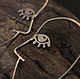 Statement hoop earrings – Face earrings –Sterling silver stud earrings, Congo earrings, Almaty,  Фото №1