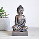 Figurine-Buddha candle holder concrete on a square stand. Figurines. Decor concrete Azov Garden. My Livemaster. Фото №4