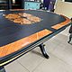 Стол обеденный из дерева с позолотой и инкрустацией. Столы. Mart__furniture. Ярмарка Мастеров.  Фото №7