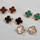 Elegant earrings in the form of a clover with onyx in 585 yellow gold. Earrings. jewelry-market. My Livemaster. Фото №6