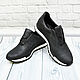 Order Sneakers made of genuine cattle leather, in dark gray color!. SHOES&BAGS. Livemaster. . Sneakers Фото №3