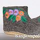 Chuni on the sole with embroidery. Slippers. валенки Vladimirova Oksana. Online shopping on My Livemaster.  Фото №2