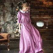 Одежда handmade. Livemaster - original item "Анютины Глазки" романтичный образ. платье в пол. Handmade.
