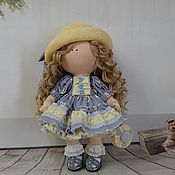 Текстильная интерьерная кукла с зайкой