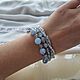 Заказать Браслет с аквамарином и цирконами "Blue mist". Olga Kokina_jewelry. Ярмарка Мастеров. . Браслет из бусин Фото №3