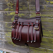 Сувениры и подарки handmade. Livemaster - original item Hunting bag made of leather, jagdtash mod.3.1, Bordo. Handmade.