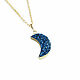 Blue pendant 'Month' of Druse Agate, pendant pendant on a chain. Pendants. Irina Moro. My Livemaster. Фото №6