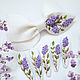 Bow and Hairpin, linen - embroidery Lilac. Hairpins. annetka-ann (annetka-ann). Online shopping on My Livemaster.  Фото №2