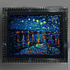 Мозаика (копия полотна Ван Гога "Звездная ночь над Роной"). При электрическом или вечернем освещении.