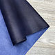 Castagnetto Soft Dark Blue (1,3-1,5 мм), цв. Синий,  натуральная кожа. Кожа. Prima Pelle (Марина). Ярмарка Мастеров.  Фото №4