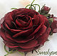FABRIC FLOWERS. Brooch ' Burgundy roses'. Brooches. cbzybt. My Livemaster. Фото №6