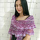 Order Crocheted shawl ' Lilac'. Lena Aseeva Knit and Felt. Livemaster. . Shawls Фото №3