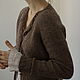 Brown jacket with buttons 'Truffle' Irish yarn. Cardigans. SolarisArtis. Online shopping on My Livemaster.  Фото №2