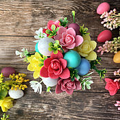 Косметика ручной работы handmade. Livemaster - original item Soap bouquet in a glass Easter eggs and freesias. Handmade.