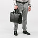 Men's business document bag A4 'Solomon' (Black). Men\'s bag. DragonBags - Men's accessories. My Livemaster. Фото №8